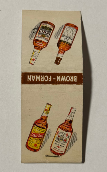 "Brown-Forman Bourbon Whiskey" Vintage Feature Matchbook