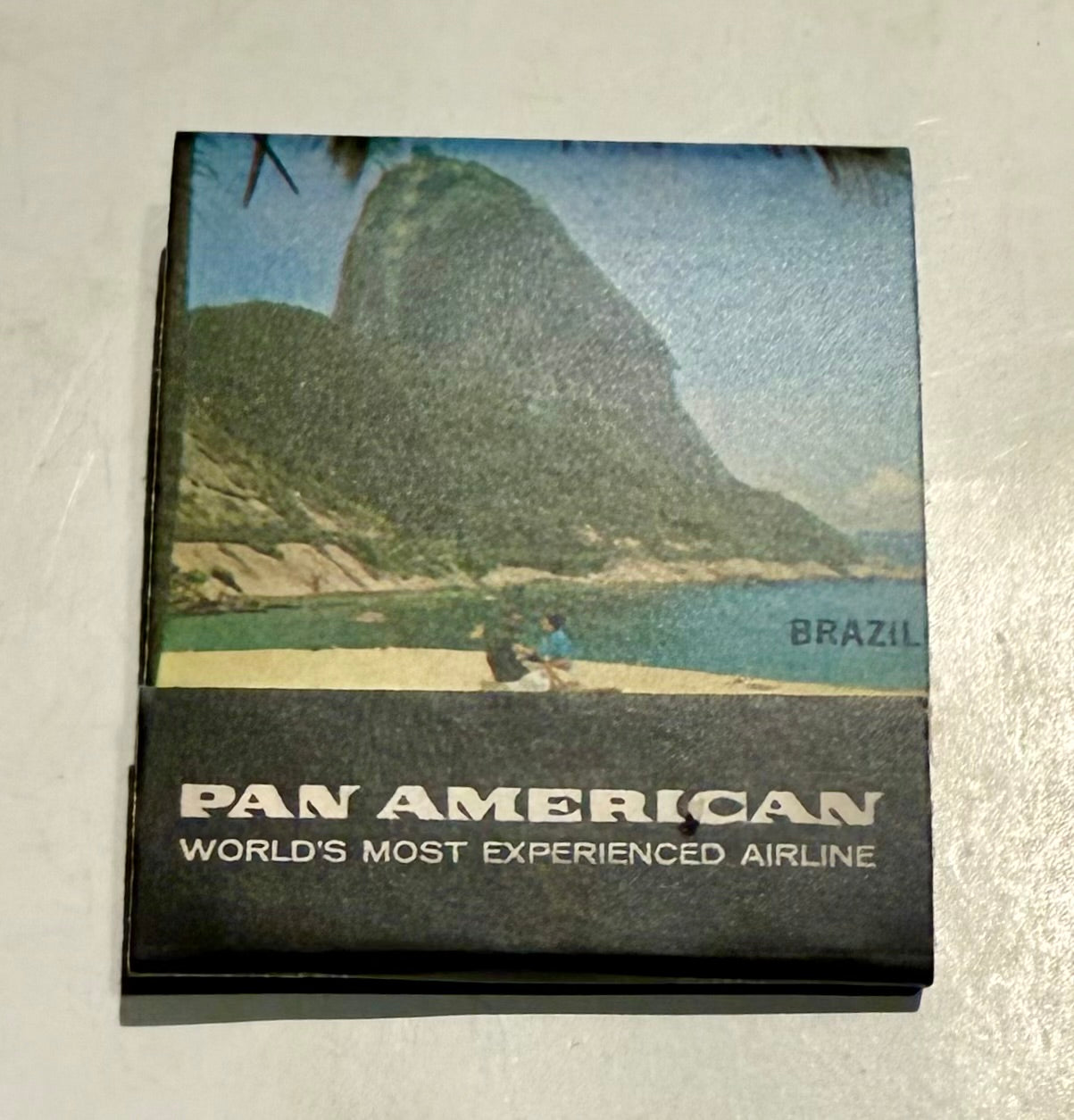 “Pan American Supersonic Jet to Brazil” Wooden Stem Matchbook