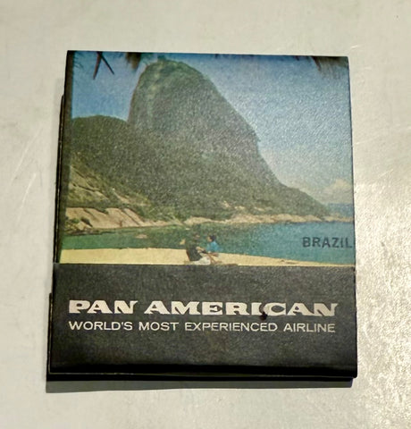 “Pan American Supersonic Jet to Brazil” Wooden Stem Matchbook