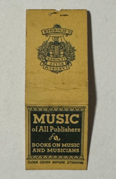 "G. Schirmer Music Company" Cleveland, OH Vintage Feature Matchbook