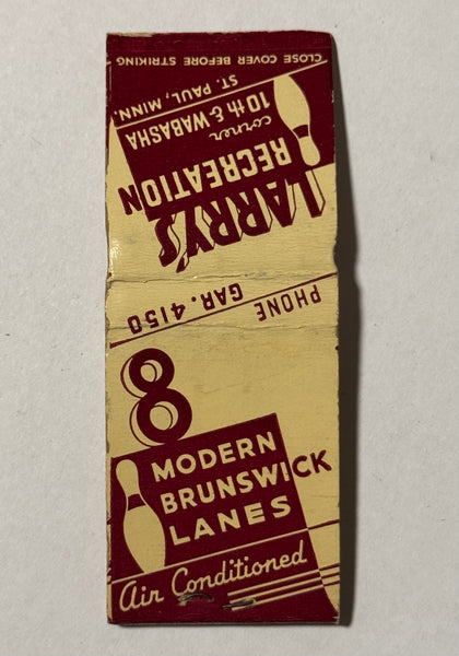 "Larry's Recreation" St. Paul, MN  Vintage Feature Matchbook