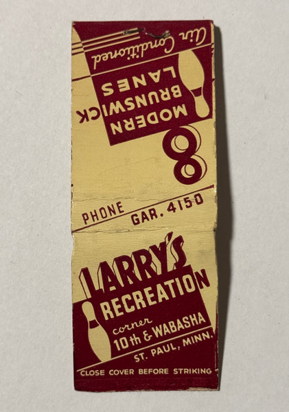 "Larry's Recreation" St. Paul, MN  Vintage Feature Matchbook