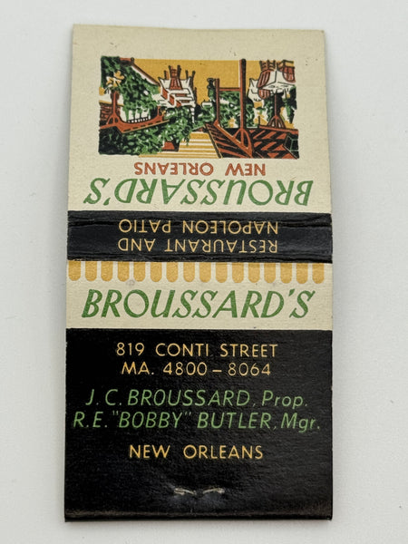 "Broussard’s" New Orleans, LA Vintage Feature Matchbook