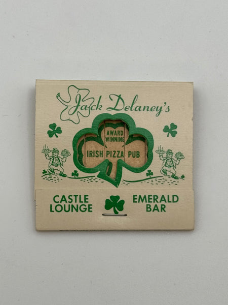 "Jack Delaney’s / Castle Bar / Emerald Bar" Laurel, MD Vintage Feature Matchbook with a Knot-Hole Cover!