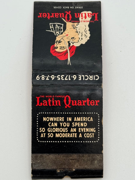 "Latin Quarter" New York City, NY Vintage Feature Matchbook