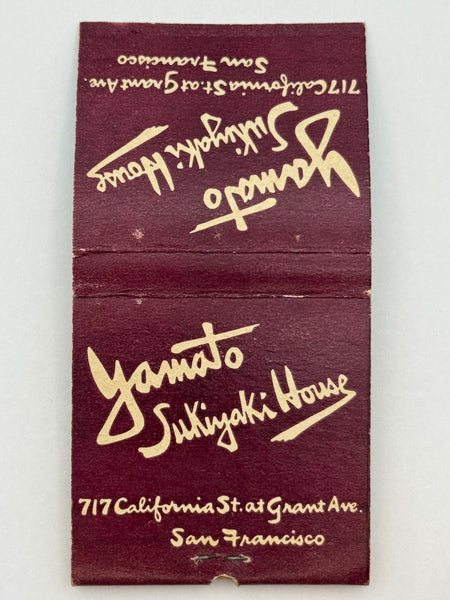 "Yamato Sukiyaki House" San Francisco, CA Vintage Feature Matchbook