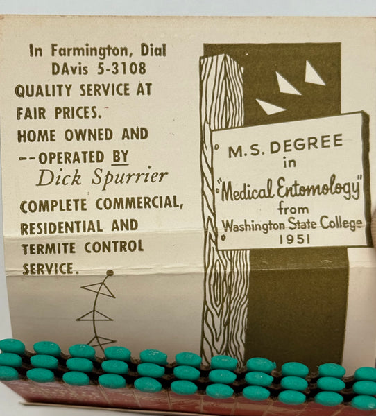 "Modern Pest Control Co." Albuquerque, NM Vintage Feature Matchbook