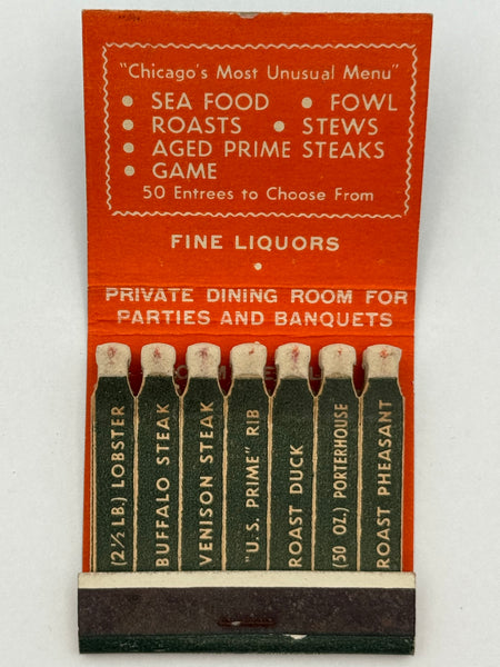 "Cafe Bohemia" Chicago, IL Vintage Feature Matchbook