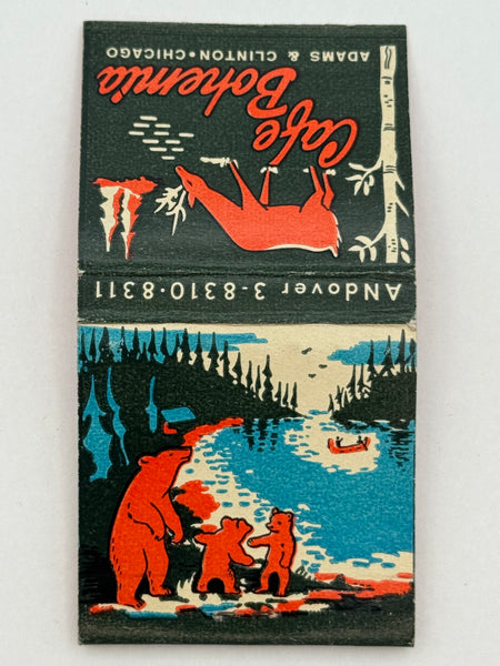 "Cafe Bohemia" Chicago, IL Vintage Feature Matchbook