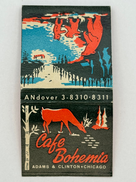 "Cafe Bohemia" Chicago, IL Vintage Feature Matchbook