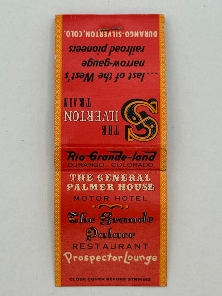 "The Grande Palace / The Silverton Train" Durango, CO Vintage Feature Matchbook