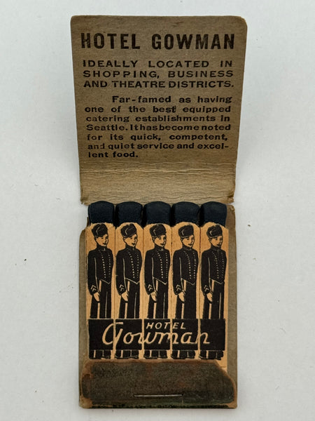"Hotel Gowman" Vintage Feature Matchbook