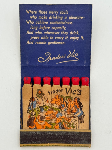"Trader Vic's" Vintage Feature Matchbook