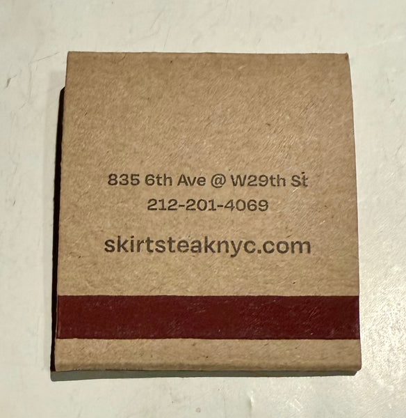 "Skirt Steak" Retro Feature Matchbook