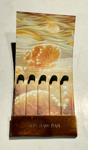 "AMA Raw Bar" Retro Feature Matchbook