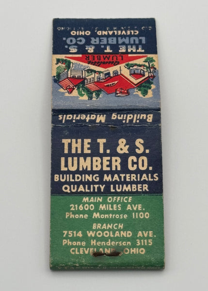 "The T & S Lumber Co" Cleveland, OH Vintage Feature Matchbook