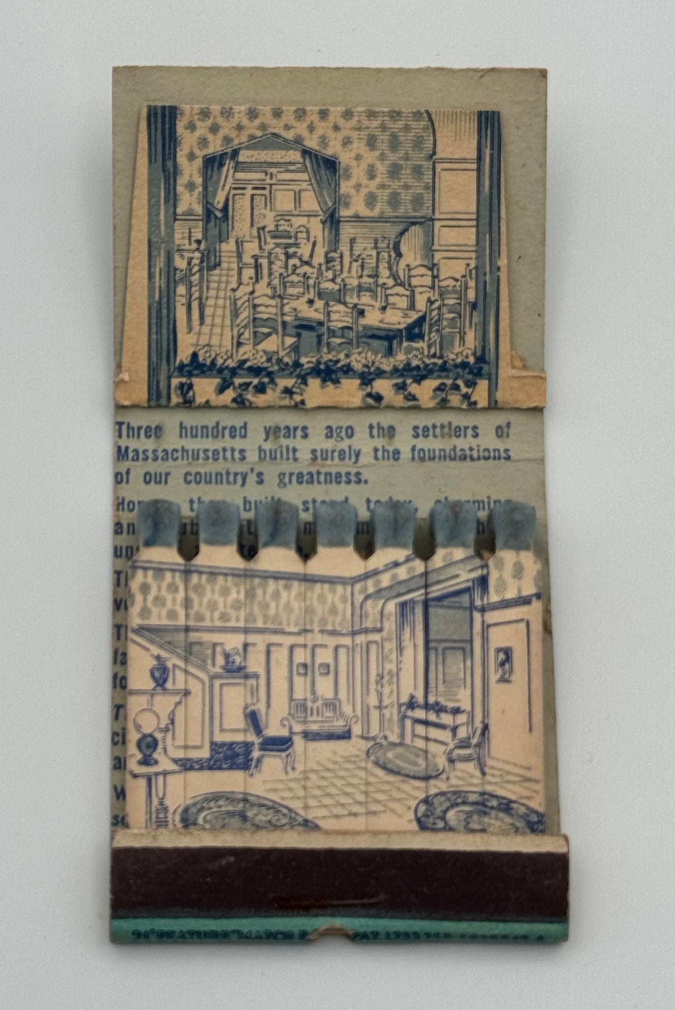 "The Country Plate" Boston, MA Vintage Feature Matchbook with a Pop-Up Display!