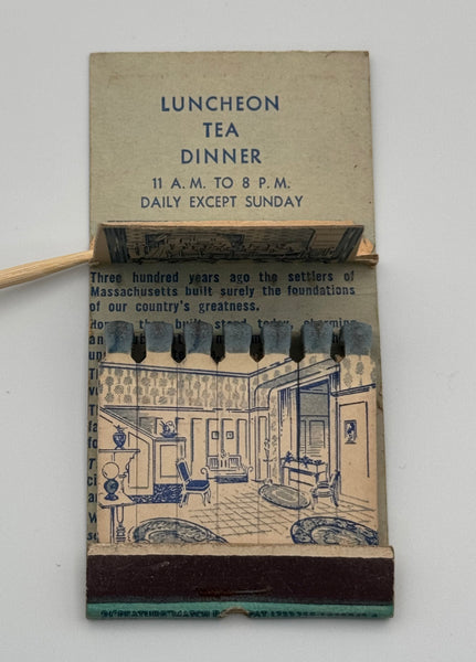 "The Country Plate" Boston, MA Vintage Feature Matchbook with a Pop-Up Display!