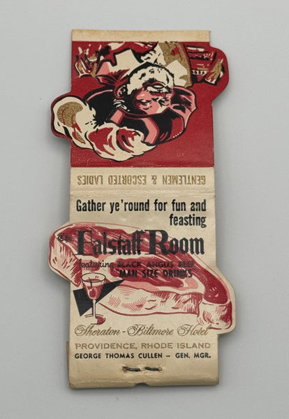 "The Falstaff Room" Providence, RI Vintage Feature Matchbook w/ a Contour Cover