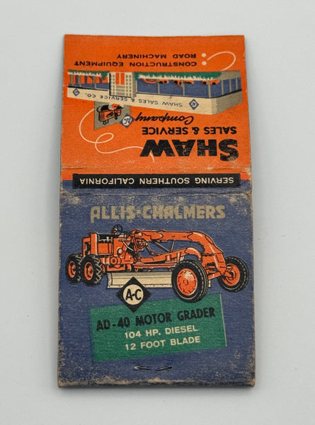 "Shaw Sales & Service Co." Los Angeles, CA Vintage Feature Matchbook