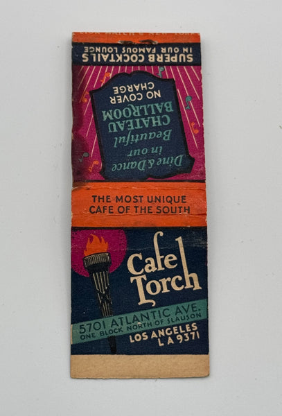 "Cafe Torch" Los Angeles, CA Vintage Feature Matchbook