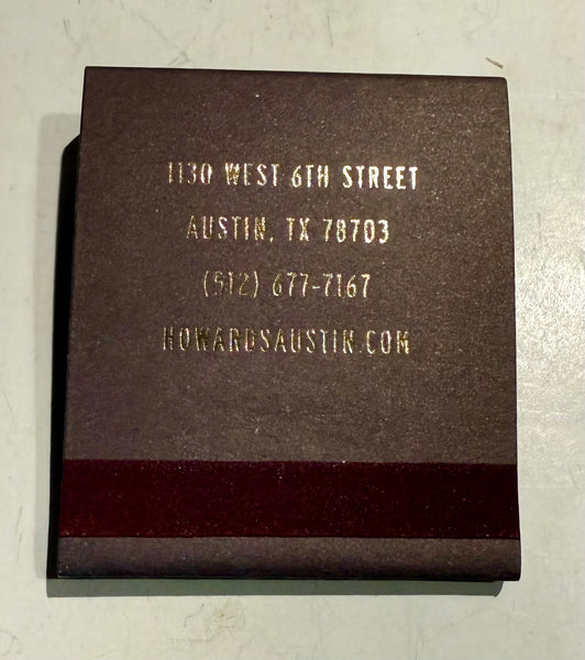 "Howard's" 14 Strike Retro Feature Matchbook