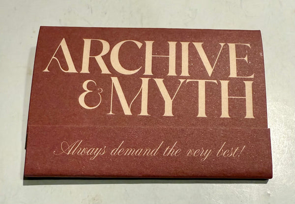 "Archive & Myth" London, England Retro Feature Matchbook