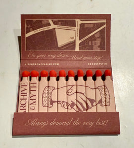 "Archive & Myth" London, England Retro Feature Matchbook