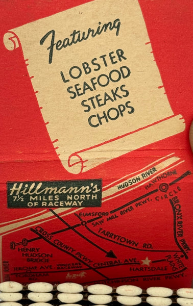 "Hillmann’s" Hartsdale, NY Vintage Feature Matchbook