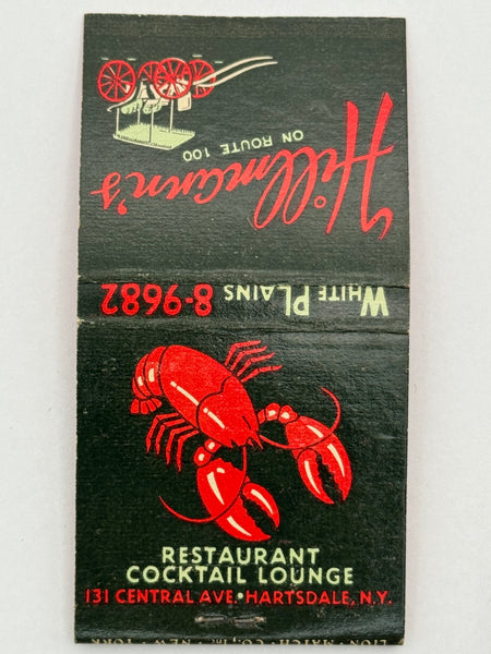 "Hillmann’s" Hartsdale, NY Vintage Feature Matchbook