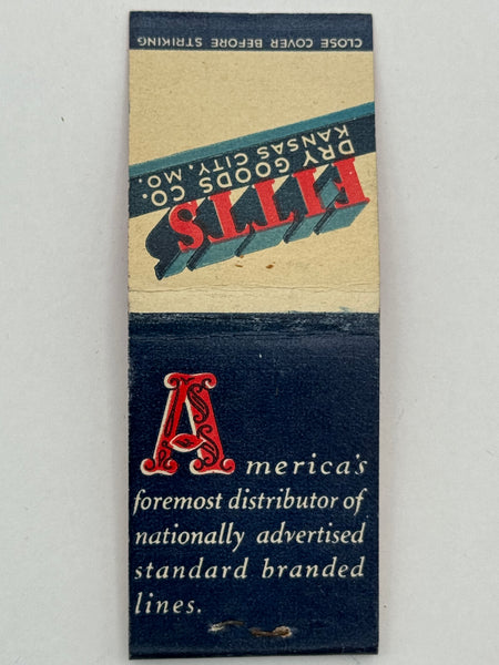 "Fitts Dry Goods Co." Kansas City, MO Vintage Feature Matchbook