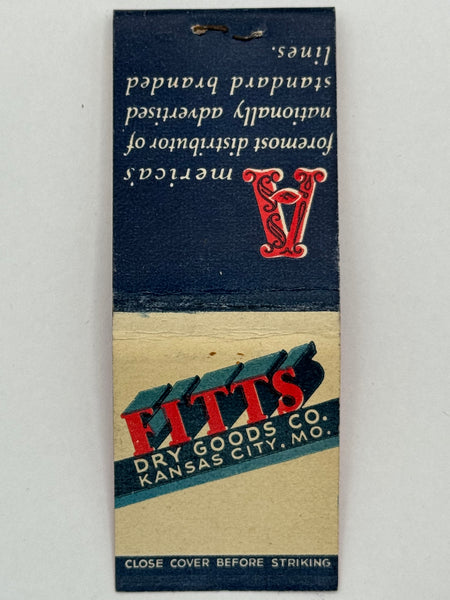 "Fitts Dry Goods Co." Kansas City, MO Vintage Feature Matchbook