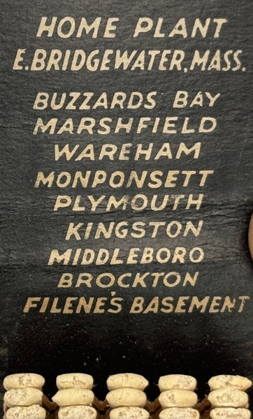 "A.R. Parker Co.’s" Bridgewater, MA Vintage Feature Matchbook