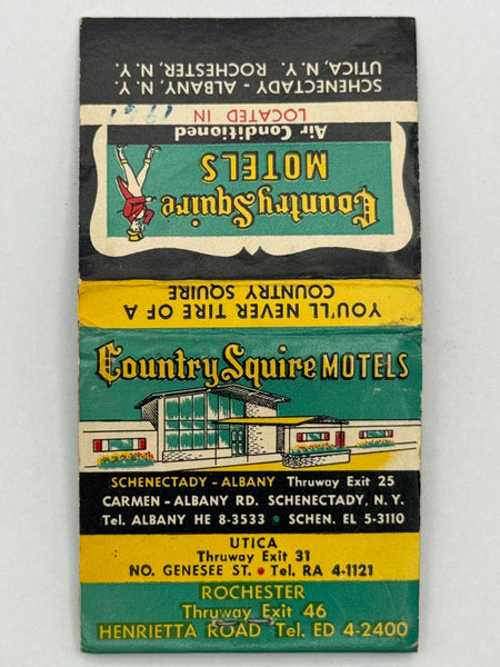 "Country Squire Motels" Upstate, NY Vintage Feature Matchbook