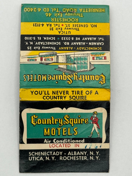 "Country Squire Motels" Upstate, NY Vintage Feature Matchbook