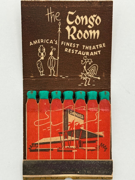 "Hotel Sahara / The Congo Room" Las Vegas, NV Vintage Feature Matchbook