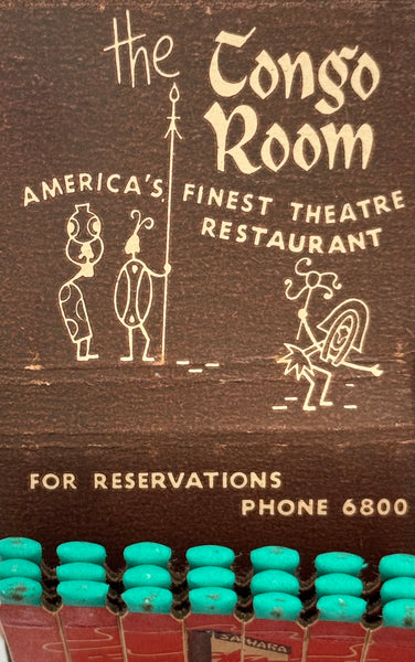 "Hotel Sahara / The Congo Room" Las Vegas, NV Vintage Feature Matchbook