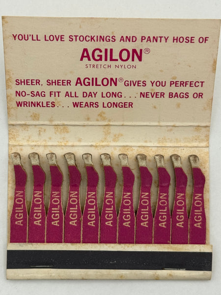 "Agilon Stretch Nylon" Vintage Feature Matchbook