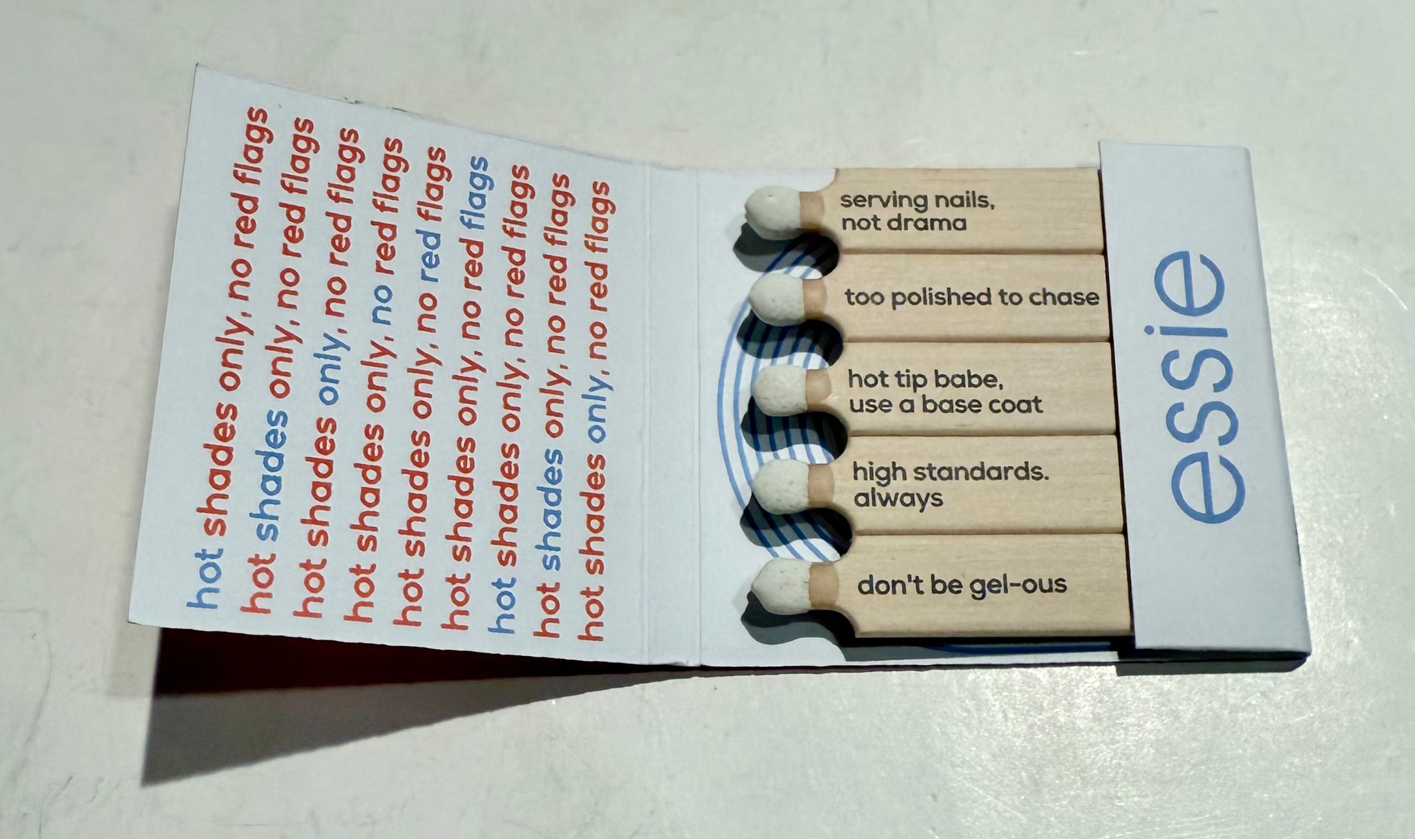 "Essie Nail Polish" Retro Feature Matchbook