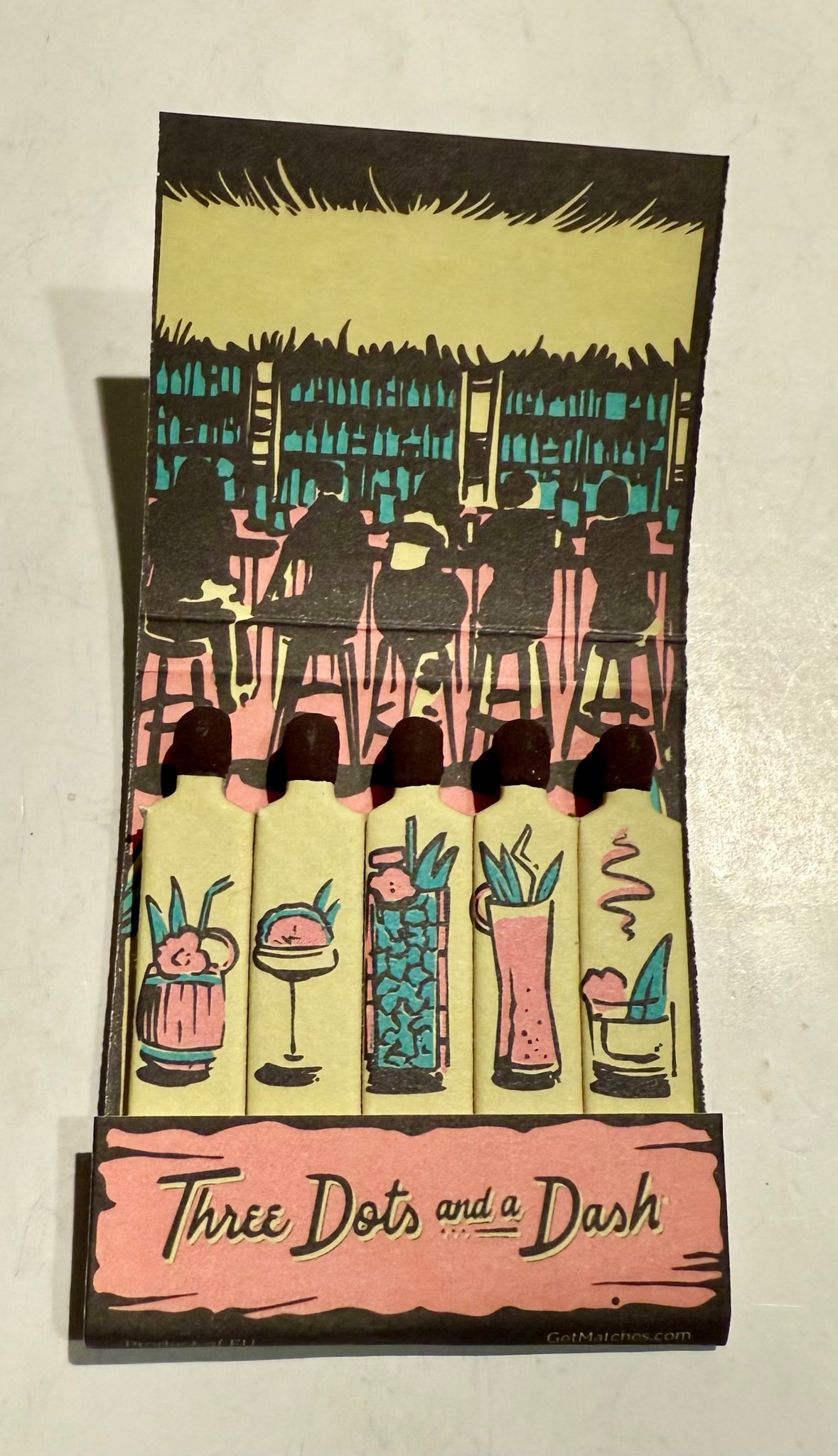 "Three Dots and a Dash" Retro Feature Matchbook