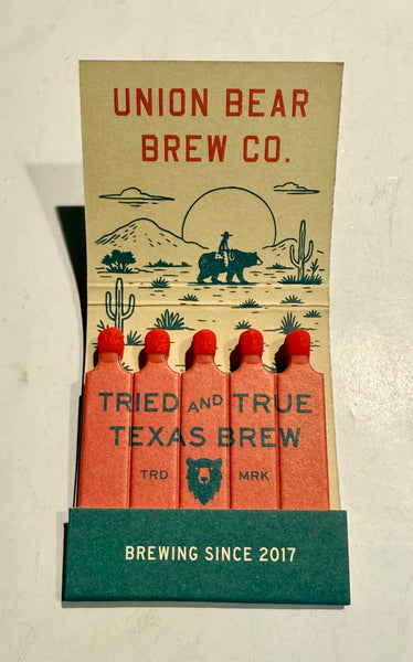 "Union Bear Brew Co." Retro Feature Matchbook