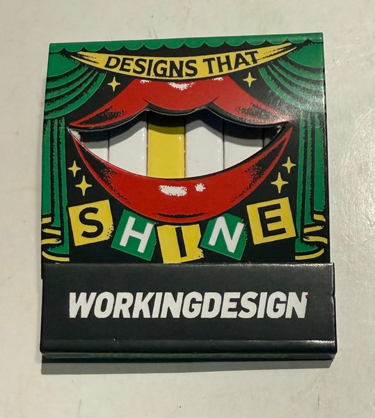 "Working Design" Retro Feature Matchbook with a Knothole Cover!