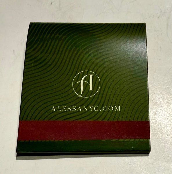 "ALESSA"  Green Variation Retro Feature Matchbook