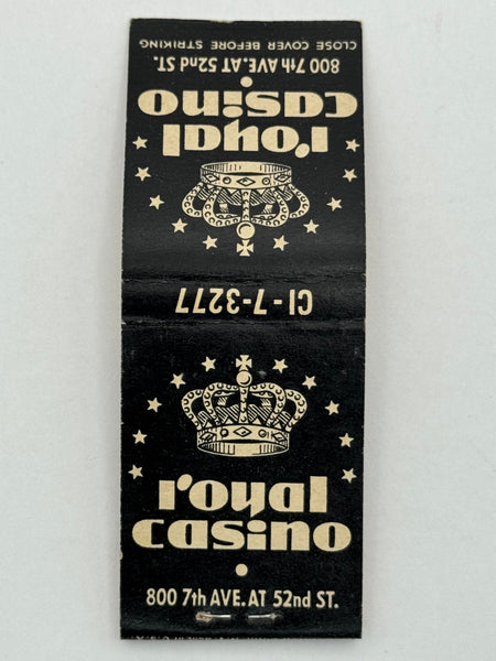 "Royal Casino" New York City, NY Vintage Feature Matchbook