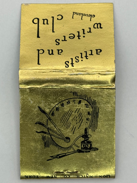 "Artist and Writers Club" Vintage Feature Matchbook