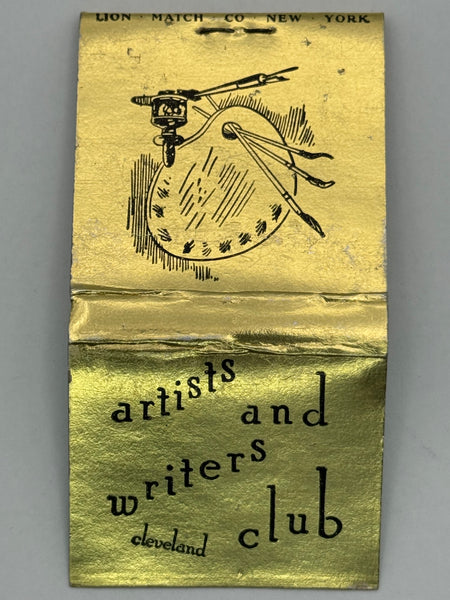 "Artist and Writers Club" Vintage Feature Matchbook