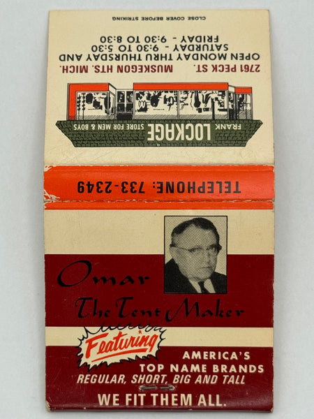 "Frank Lockage" Muskegon, MI Vintage Feature Matchbook