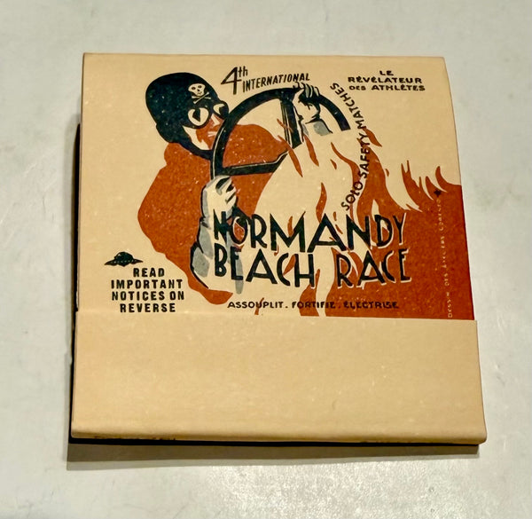 "Normandy Beach Race" Retro Feature Matchbook