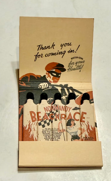 "Normandy Beach Race" Retro Feature Matchbook