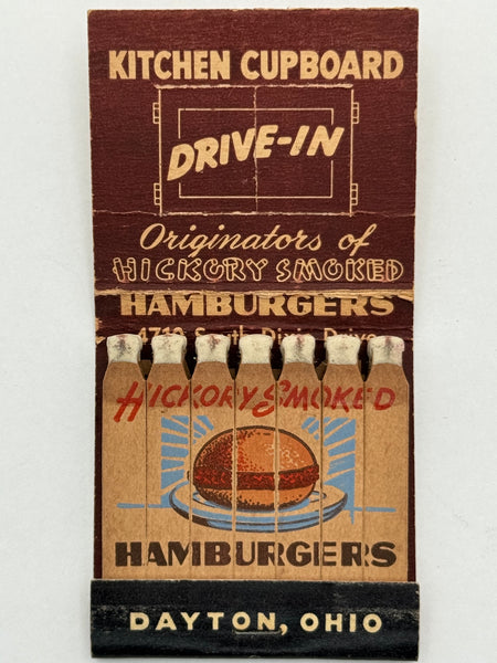 "Kitchen Cupboard" Dayton, OH Vintage Feature Matchbook with Knot-Hole Opening Doors Cover!